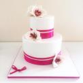 Juliette cake design wedding cake orhidées fushia